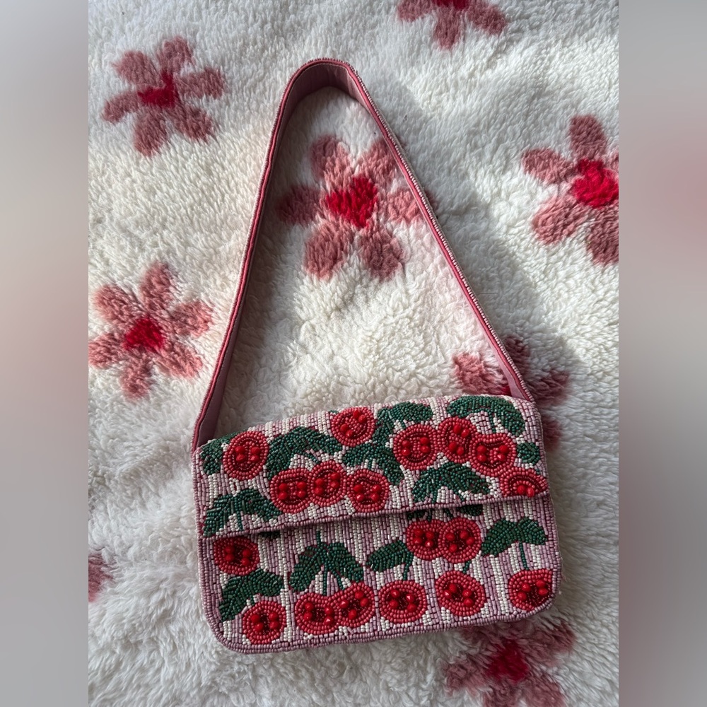 Cherry Beaded Women's Bag Anthropologie